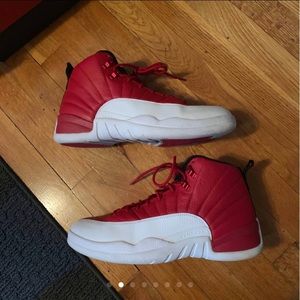 Jordan 12s red & white